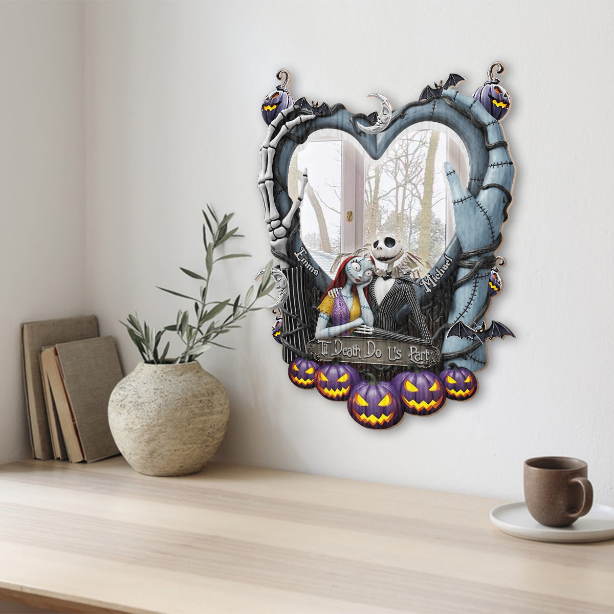 Til Death Do Us Part - Personalized Nightmare Wall Hanging Mirror