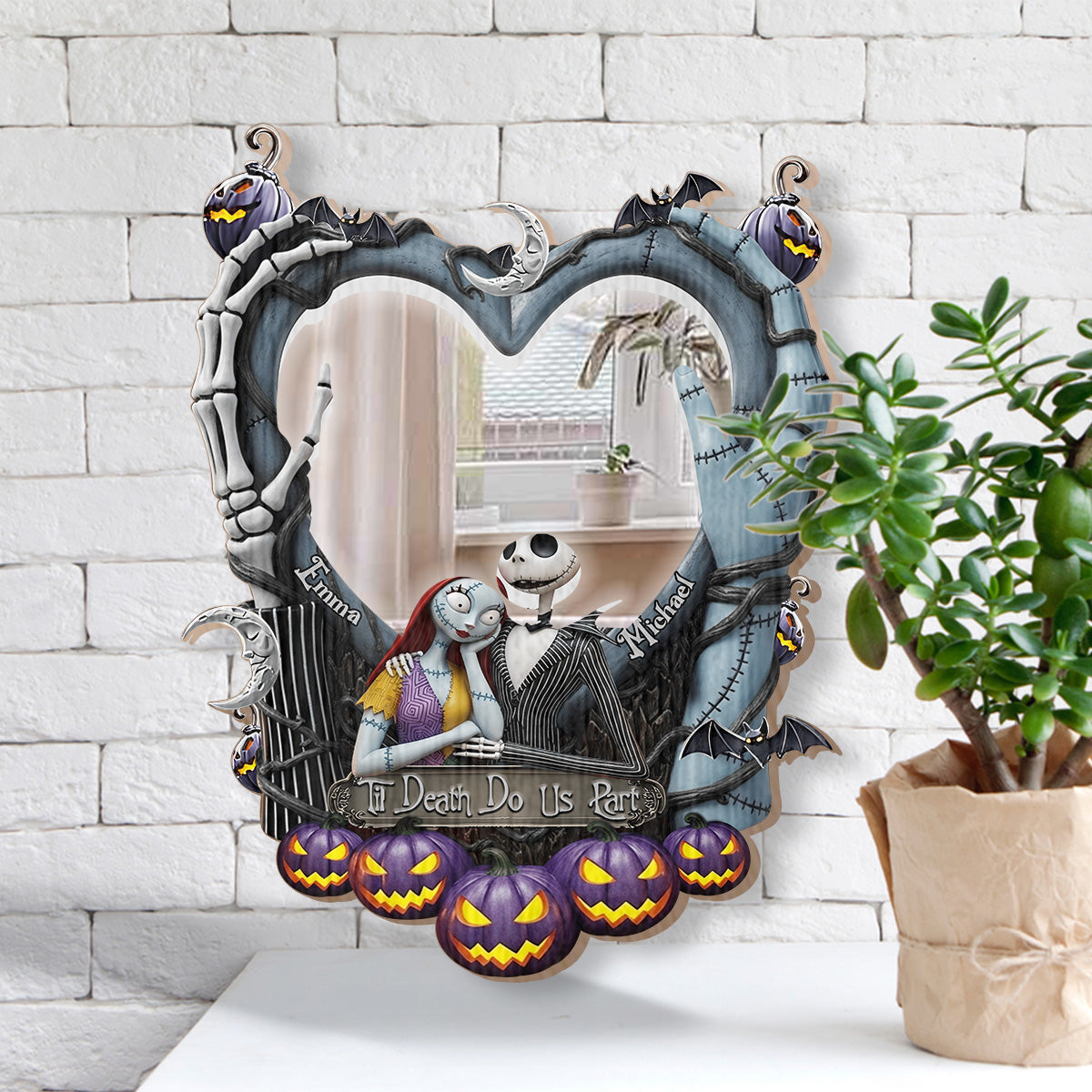 Til Death Do Us Part - Personalized Nightmare Wall Hanging Mirror