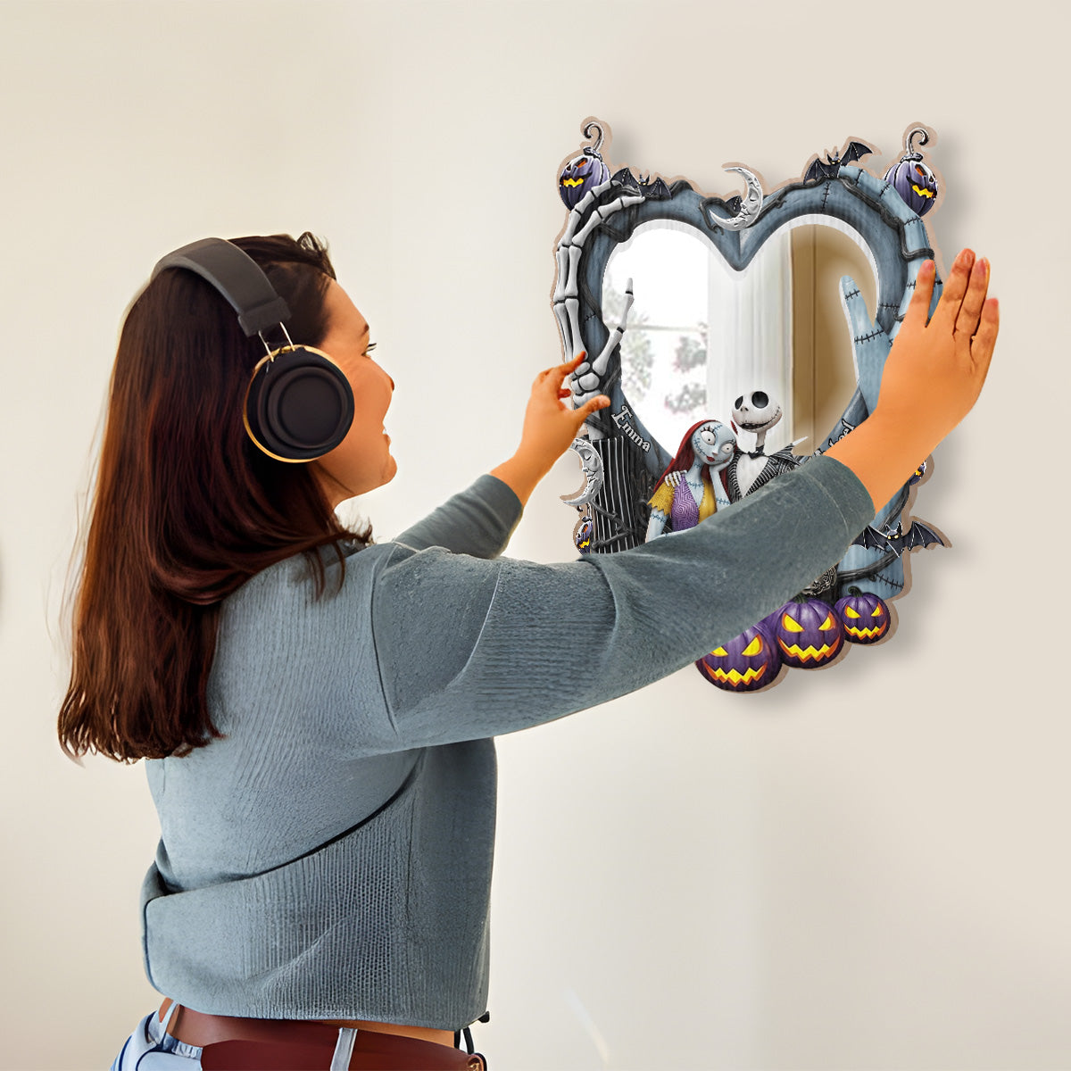 Til Death Do Us Part - Personalized Nightmare Wall Hanging Mirror