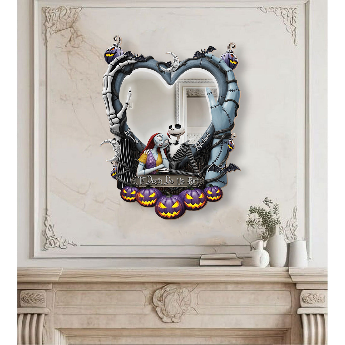 Til Death Do Us Part - Personalized Nightmare Wall Hanging Mirror