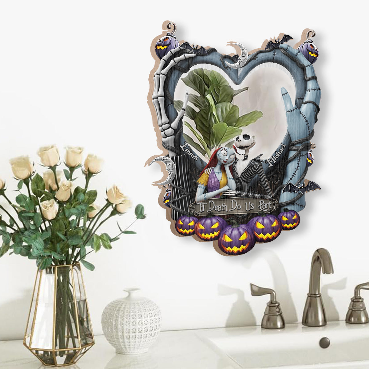 Til Death Do Us Part - Personalized Nightmare Wall Hanging Mirror