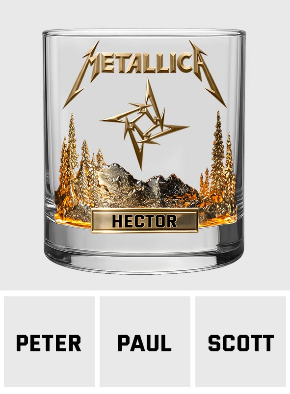 Rock & Roll - Personalized Music Band Whiskey Glass