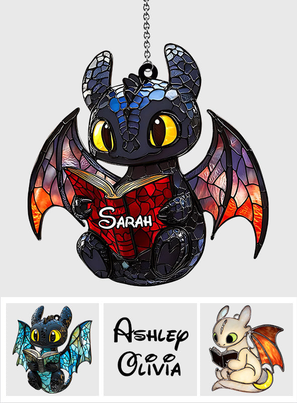 Just A Girl Who Loves Dragons - Personalized Mouse Window Hanging Suncatcher Ornament