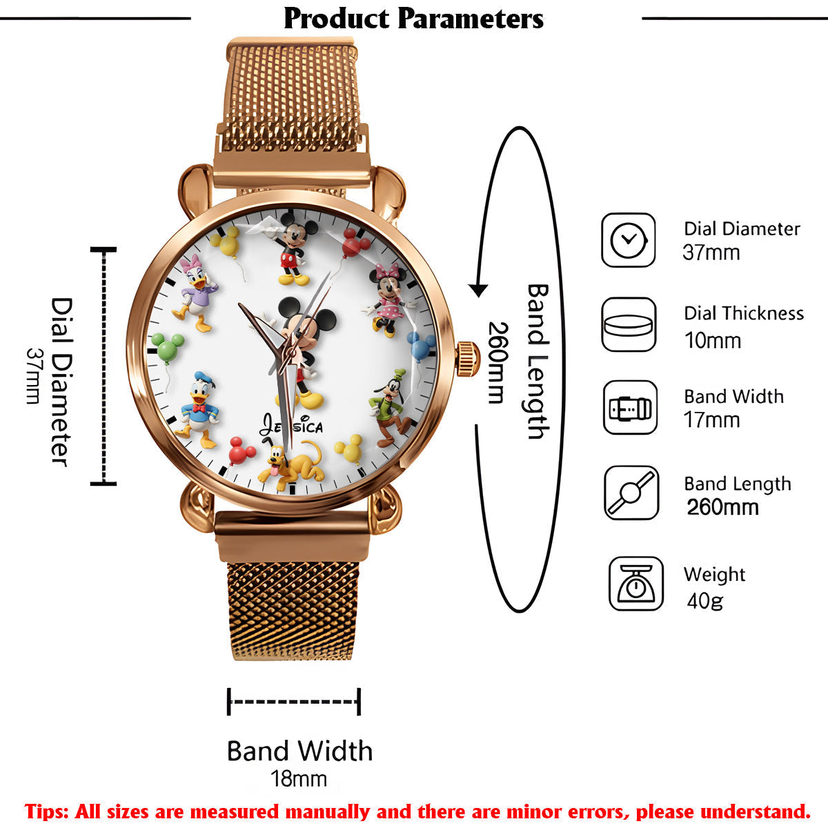 Magical Moments - Personalized Mouse Women Hand Watch