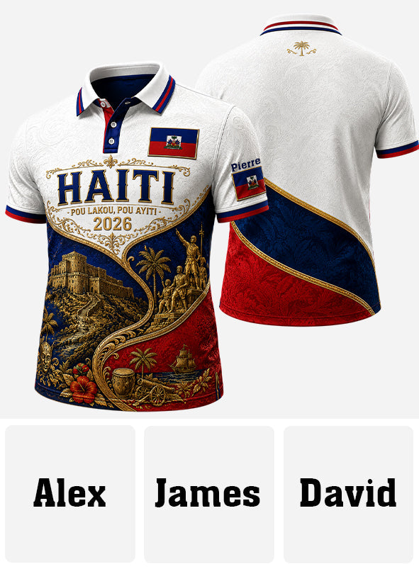 Pou Lakou, Pou Ayaiti - Personalized Expats Polo Shirt