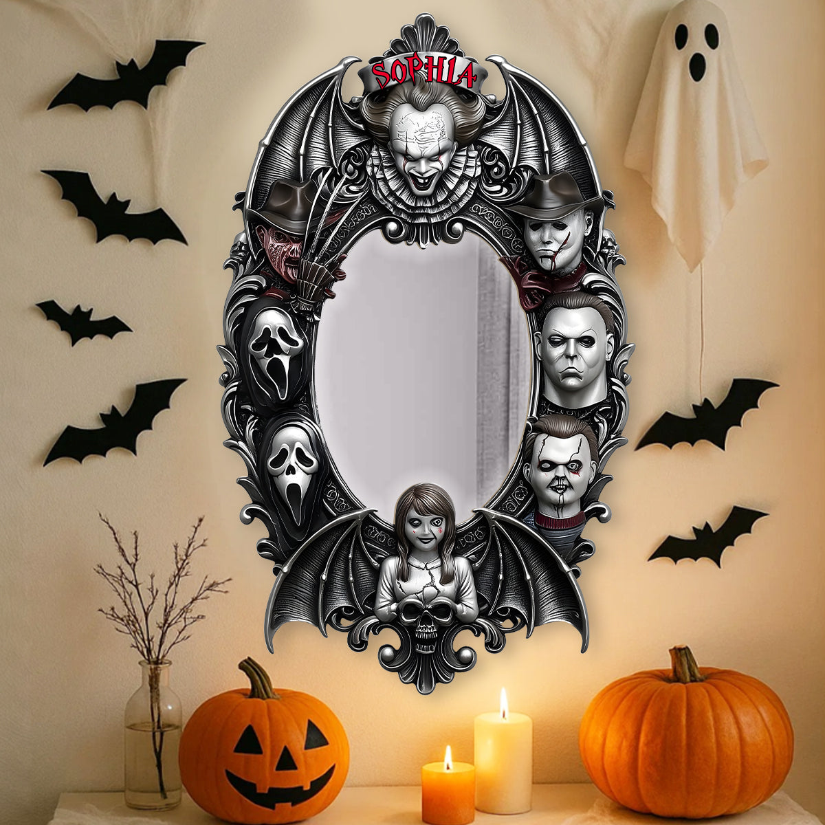 Cool Guys - Personalized Horror Character Wall Hanging Mirror