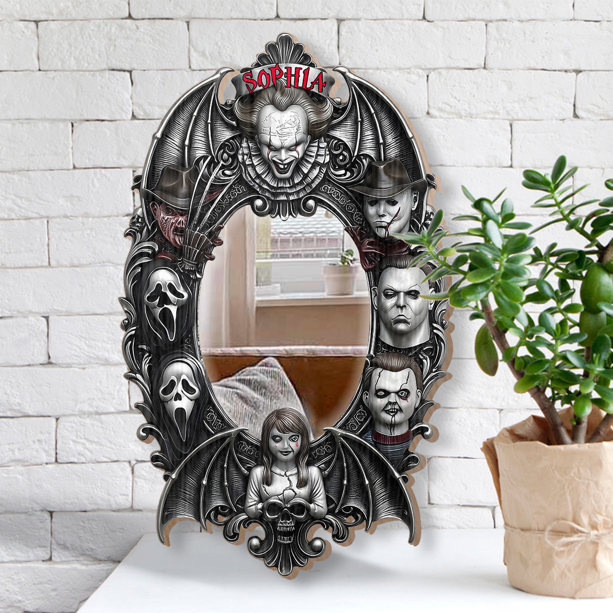 Cool Guys - Personalized Horror Character Wall Hanging Mirror