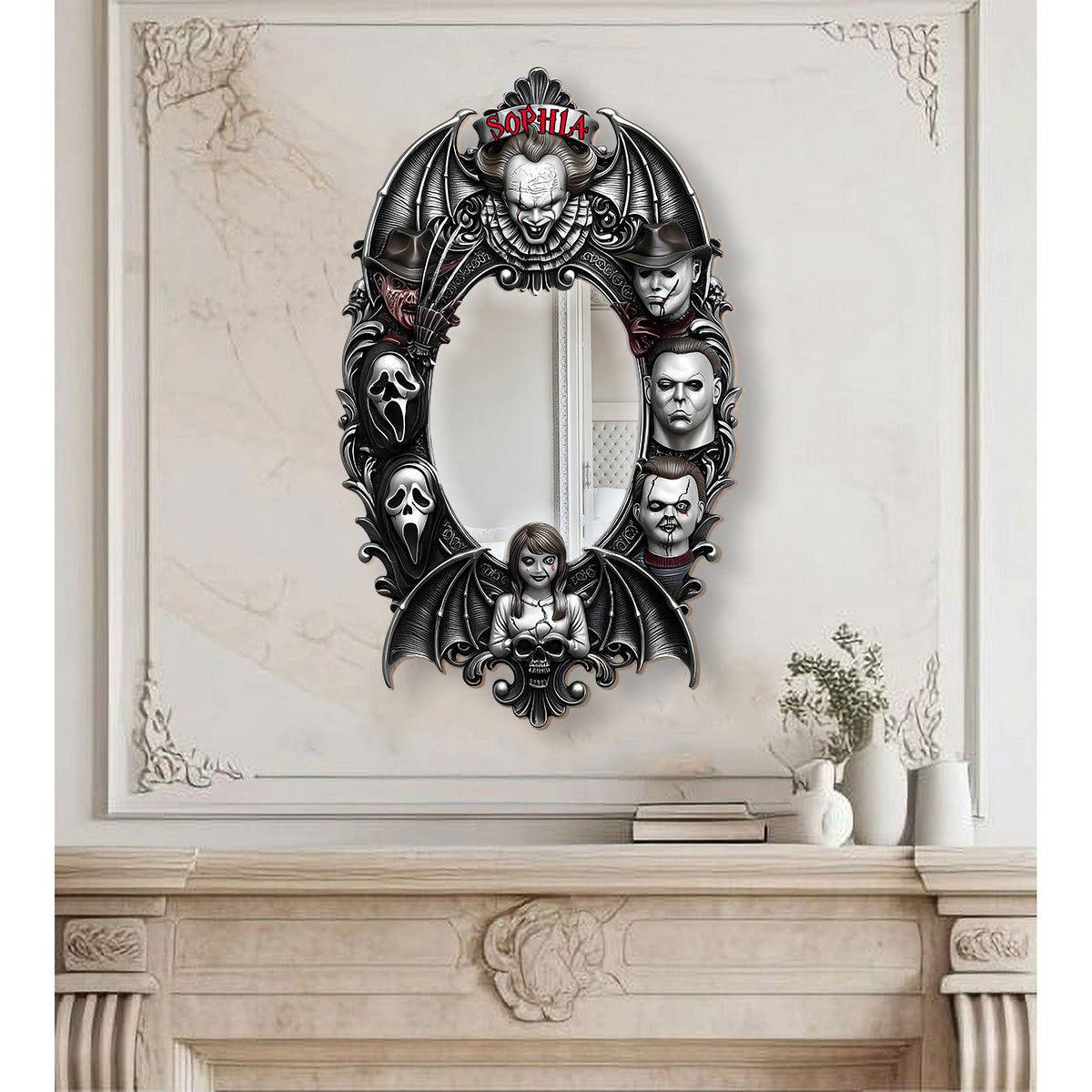 Cool Guys - Personalized Horror Character Wall Hanging Mirror