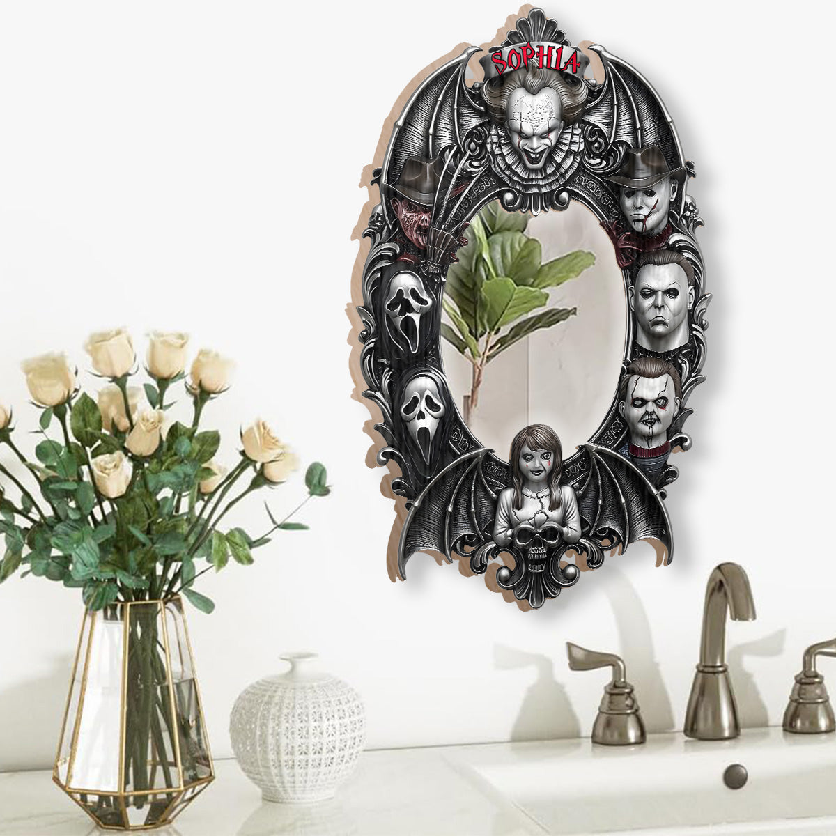 Cool Guys - Personalized Horror Character Wall Hanging Mirror