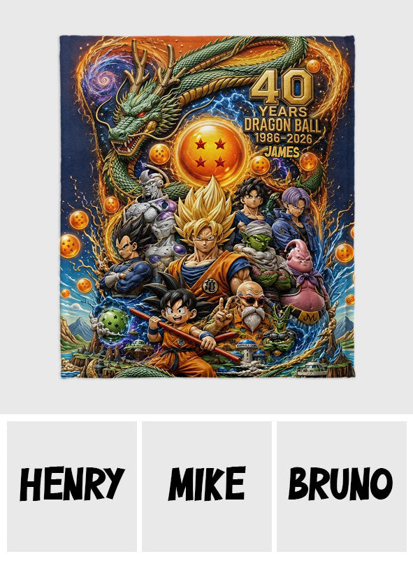 The Strongest 40th Anniversary - Personalized Seven Balls Blanket