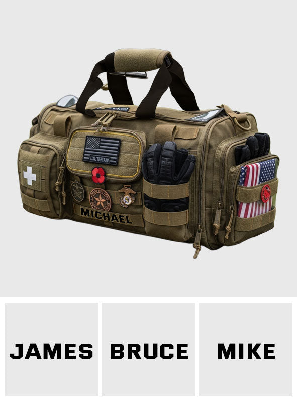 Freedom Is Never Free - Personalized Veteran Duffle Bag