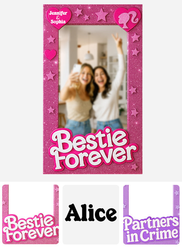 Bestie Forever - Personalized Bestie Wall Hanging Mirror