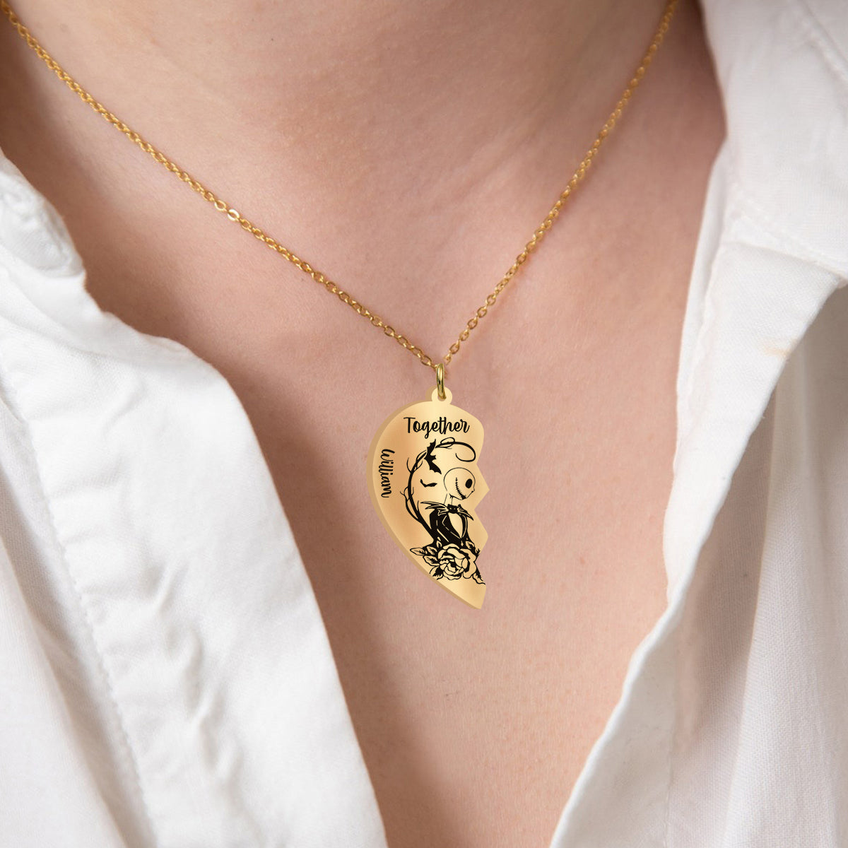 Till Death Do Us Part - Personalized Nightmare Matching Pendant Necklace