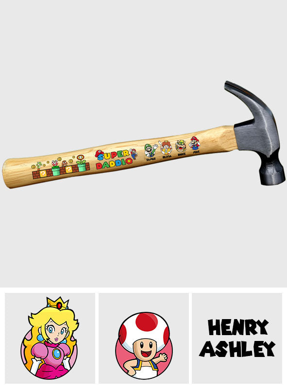 Super Daddio - Personalized Father Wooden Hammer
