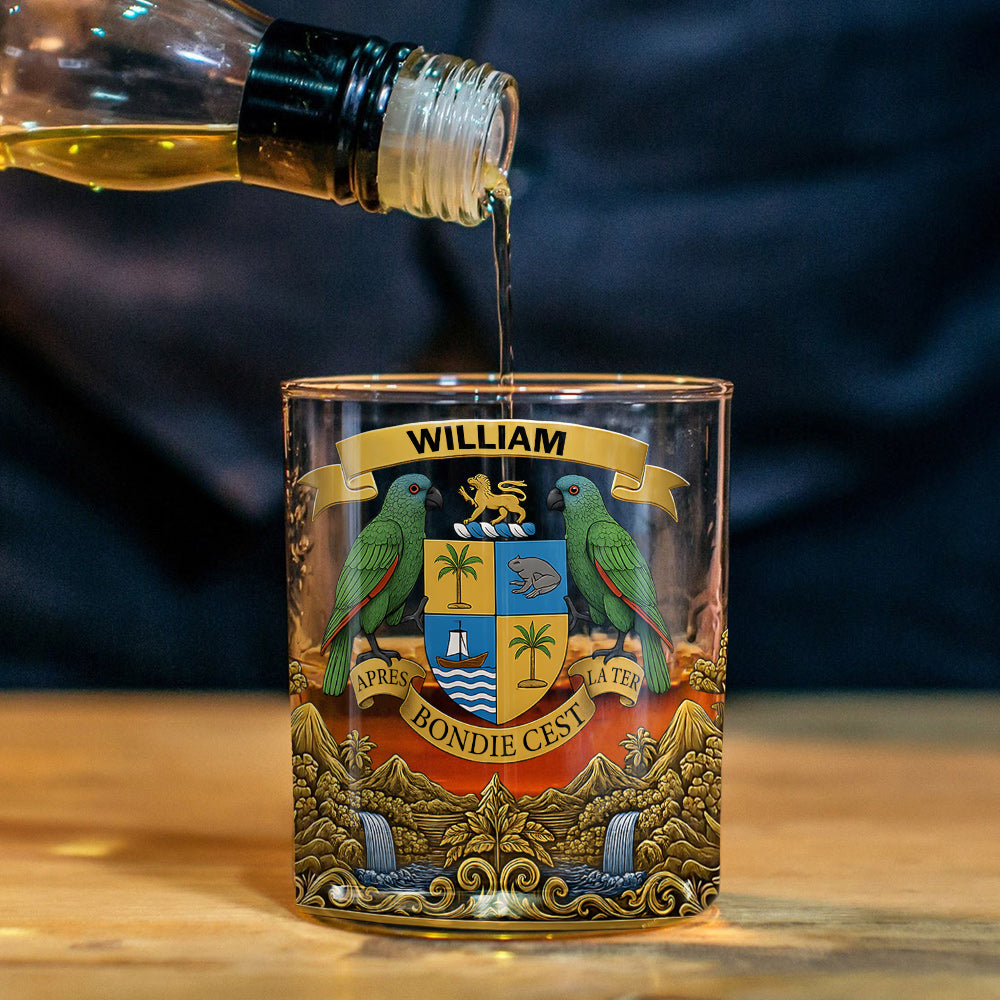 Proud Dominican, Après Bondie C'est La Ter - Personalized Expats Whiskey Glass