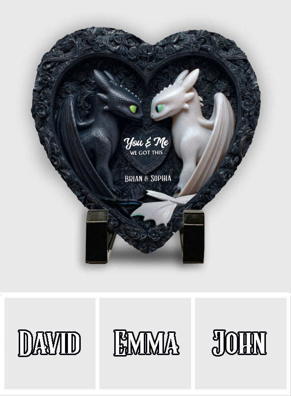 You & Me We Got This - Personalized Mouse Heart Shaped Stone