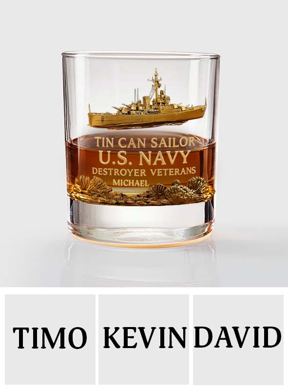 U.S. Navy - Personalized Veteran Whiskey Glass