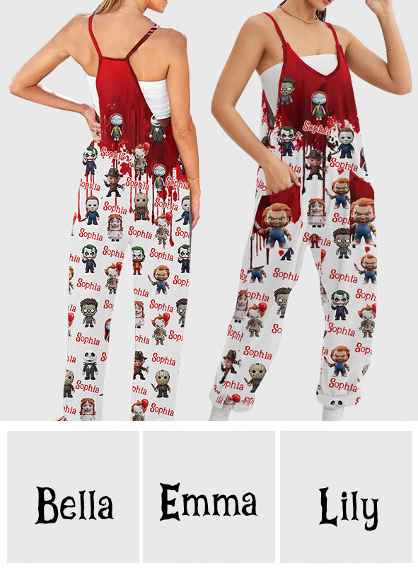 Scary Halloween - Personalized Horror Character Loose-Fit Overalls/ Rompers