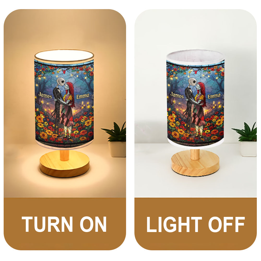 Til Death Do Us Parts - Personalized Nightmare Table Lamp with Wood Base