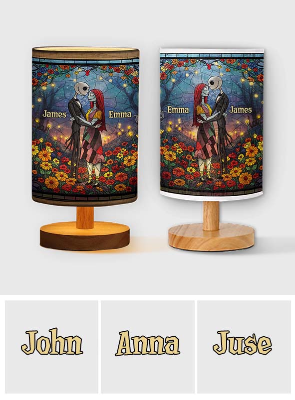 Til Death Do Us Parts - Personalized Nightmare Table Lamp with Wood Base