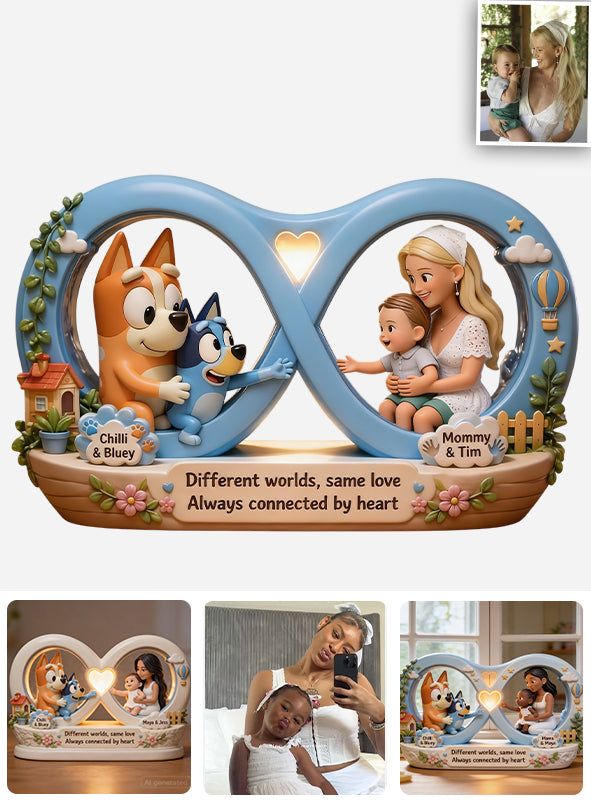 Puppy Mom - Personalized Blue Dog Custom Shaped Acrylic Plaque