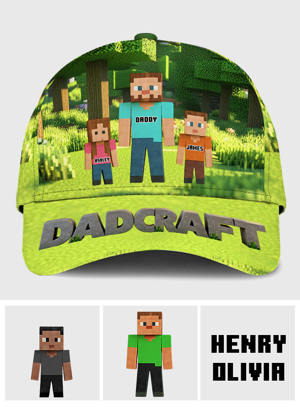 Dadcraft, Father's Day Gift For Game Dad - Personalized Block World Classic Cap
