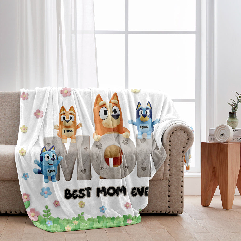 Best Mom Ever - Personalized Mother Blanket