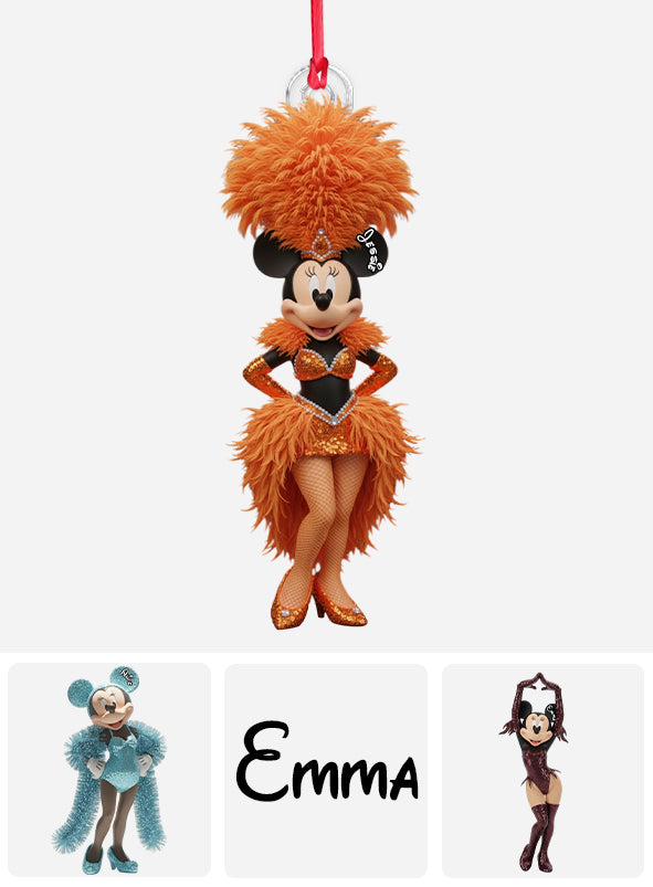 Magical Showgirl - Personalized Mouse Ornament