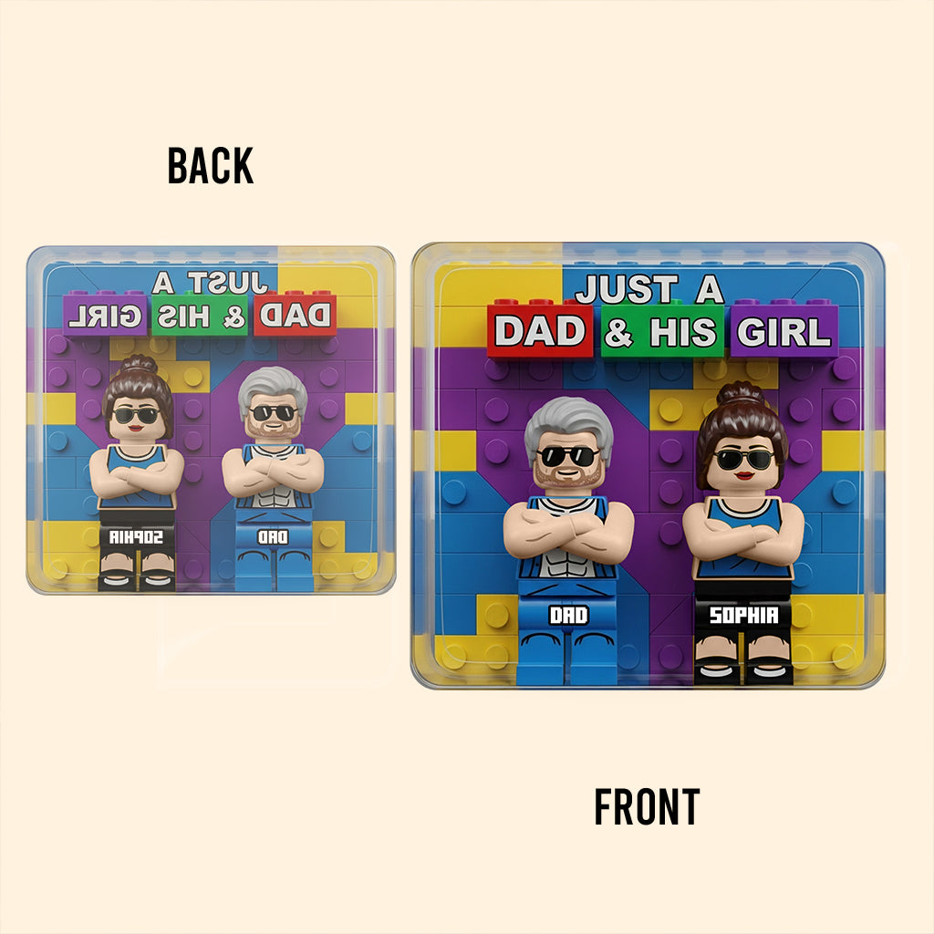Just A Dad And His Girl - Personalized Father Custom Shaped Acrylic Plaque