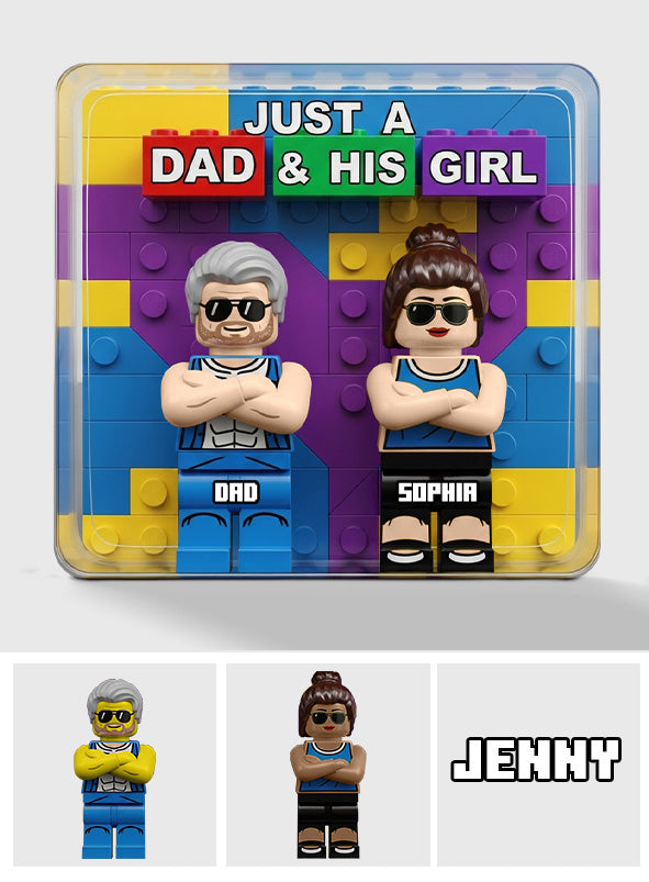 Just A Dad And His Girl - Personalized Father Custom Shaped Acrylic Plaque