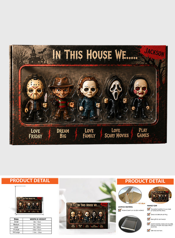In This House - Personalized Horror Character Custom Shaped Acrylic Plaque