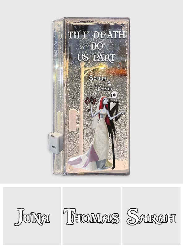 Till Death Do Us Part - Personalized Nightmare Snowflake Night Light