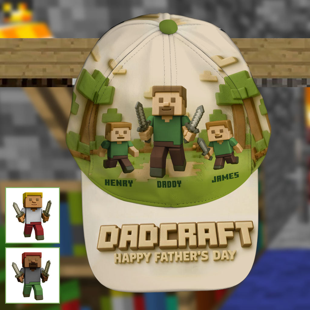 Best Mom Dad Ever - Personalized Block World Classic Cap