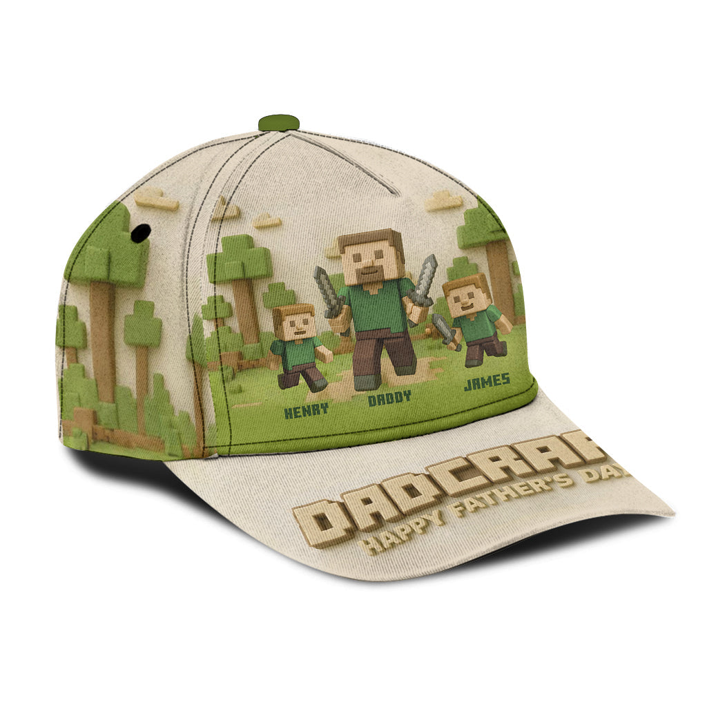 Best Mom Dad Ever - Personalized Block World Classic Cap