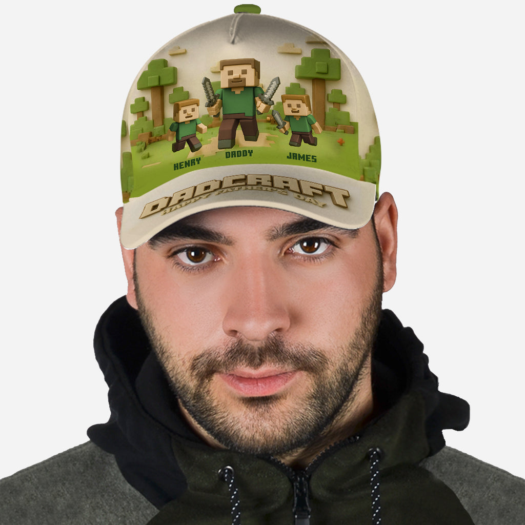 Best Mom Dad Ever - Personalized Block World Classic Cap