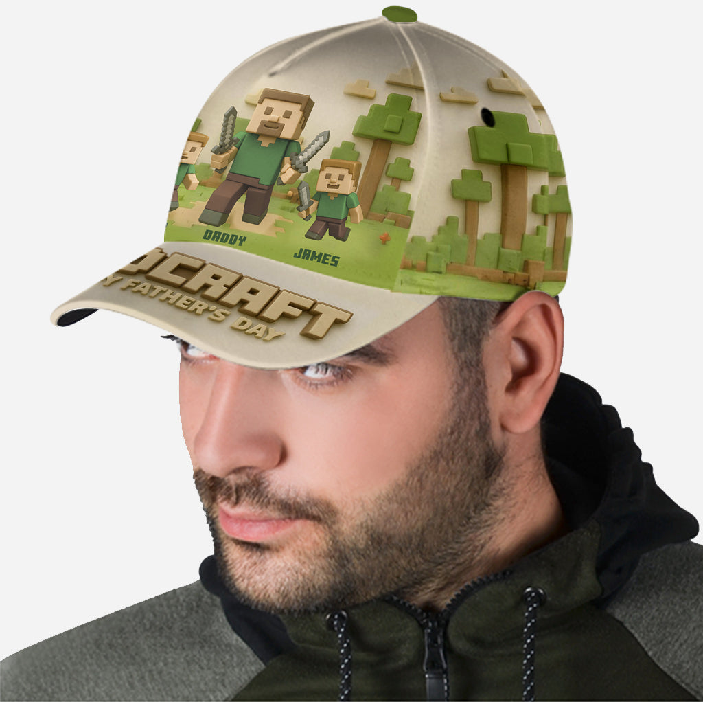 Best Mom Dad Ever - Personalized Block World Classic Cap