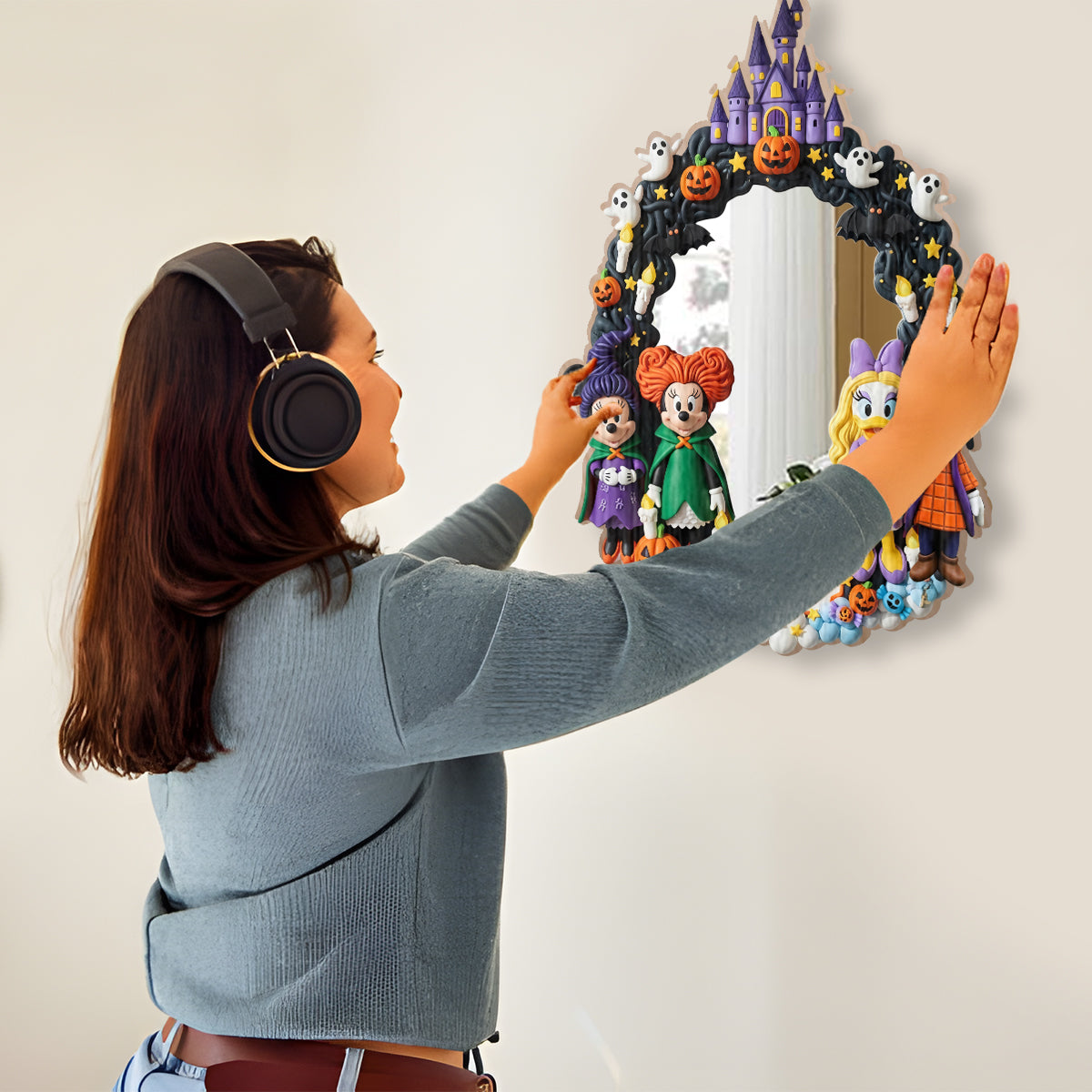 Spooky Season - Personalized Mouse Wall Hanging Mirror