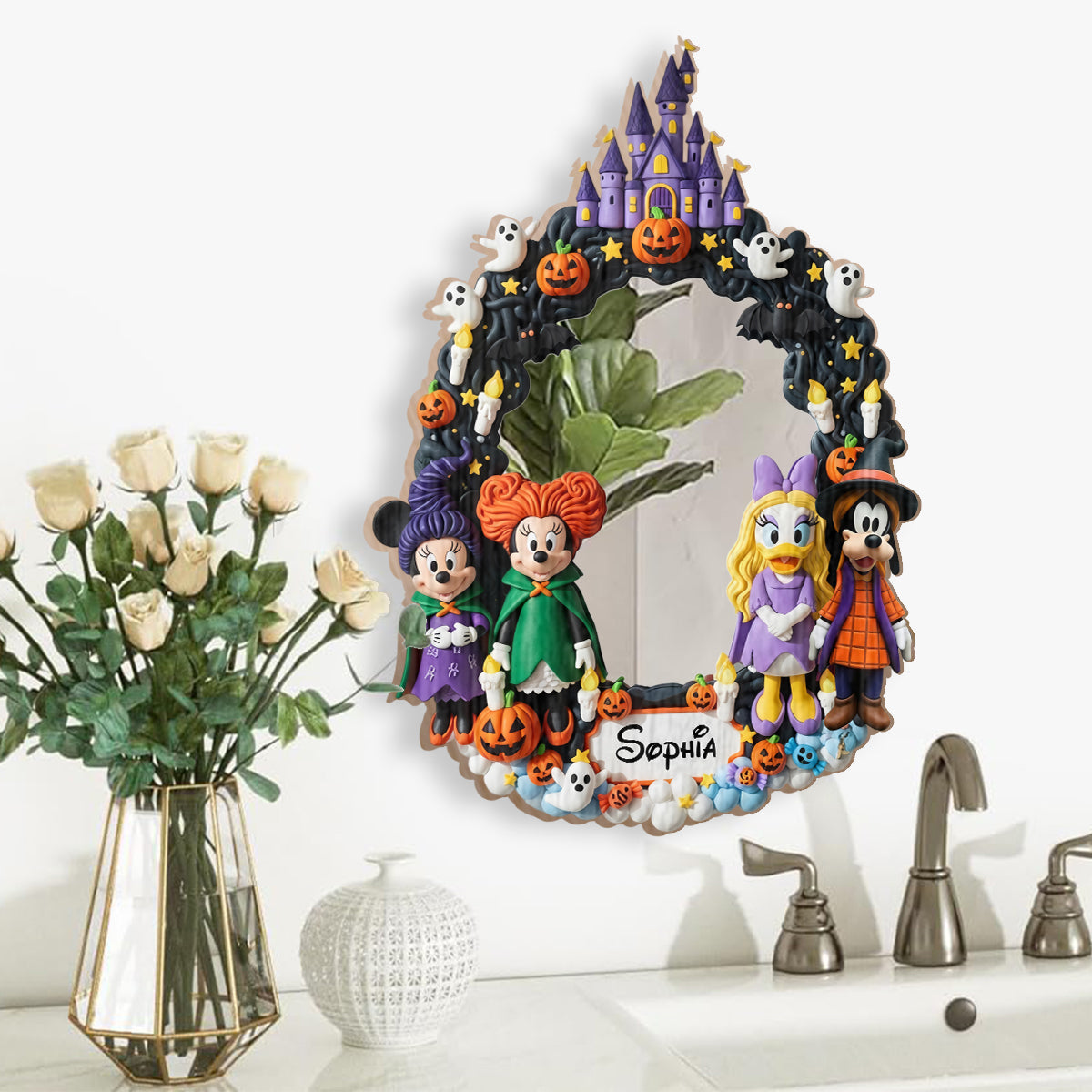 Spooky Season - Personalized Mouse Wall Hanging Mirror