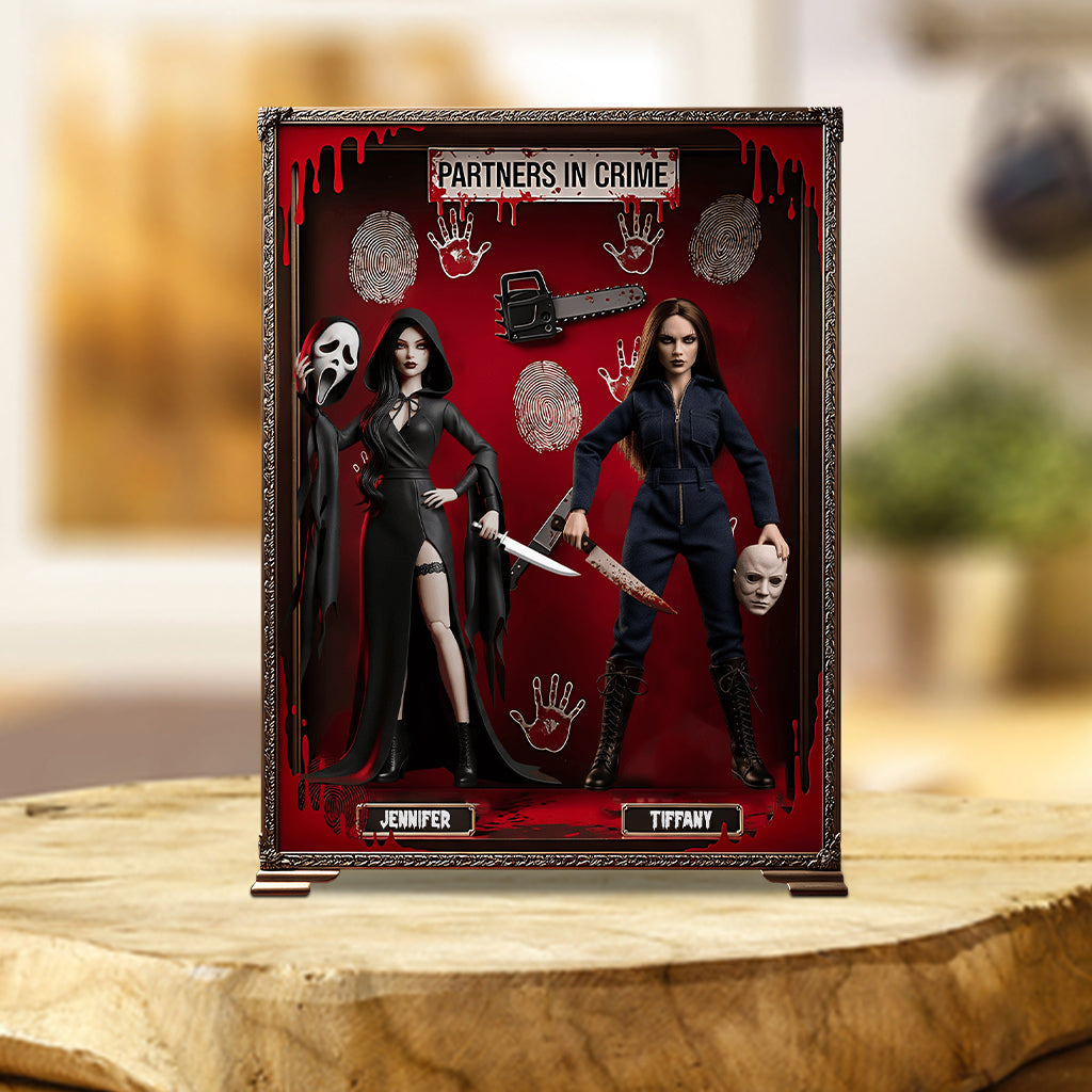 Partners In Crime - Personalized Horror Character Custom Shaped Acrylic Plaque