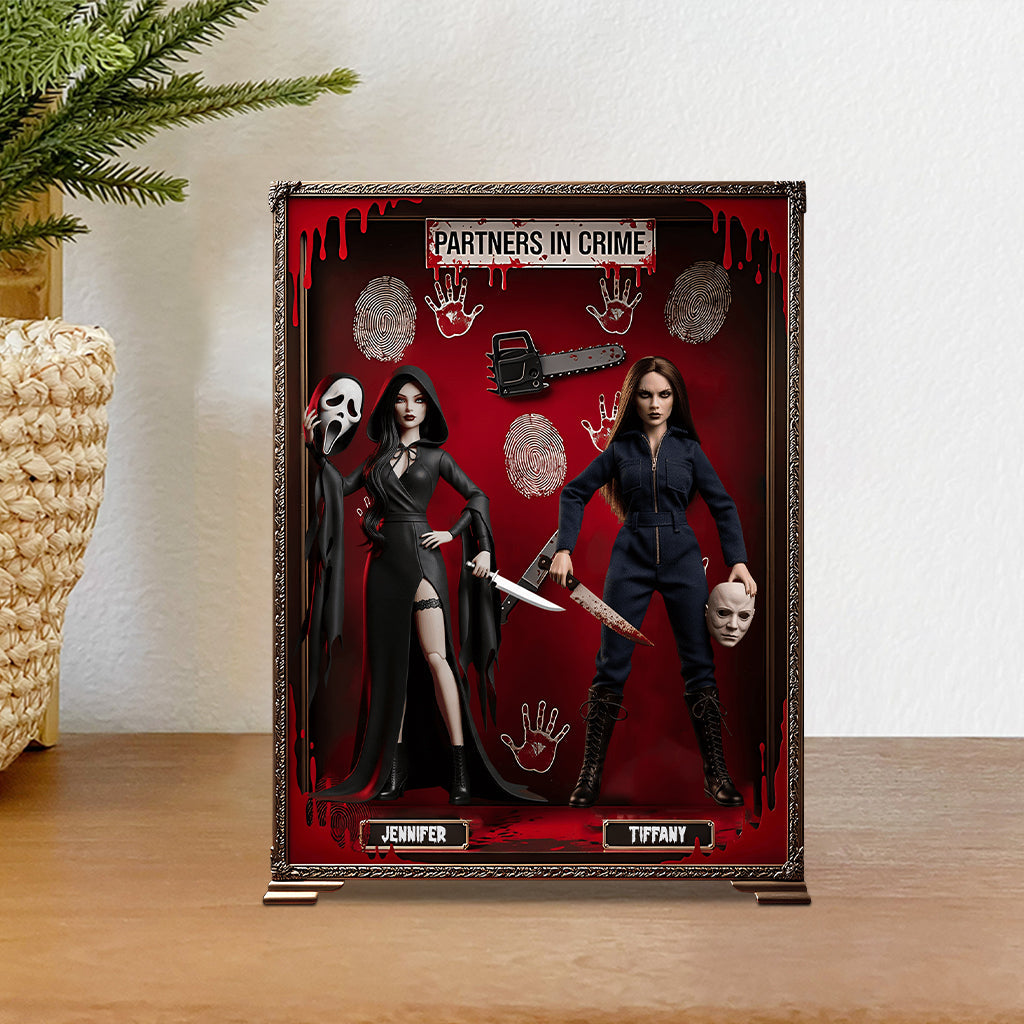 Partners In Crime - Personalized Horror Character Custom Shaped Acrylic Plaque