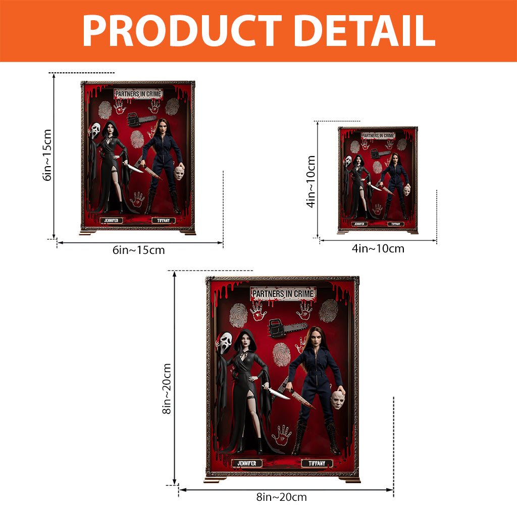 Partners In Crime - Personalized Horror Character Custom Shaped Acrylic Plaque