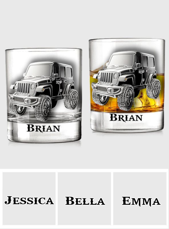 Metallic Car - Personalized Car Whiskey Glass