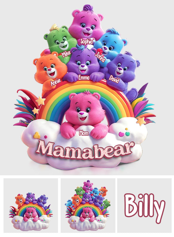 Mamabear Gift For Mom Grandma - Personalized Grandma Custom Shaped Acrylic Plaque