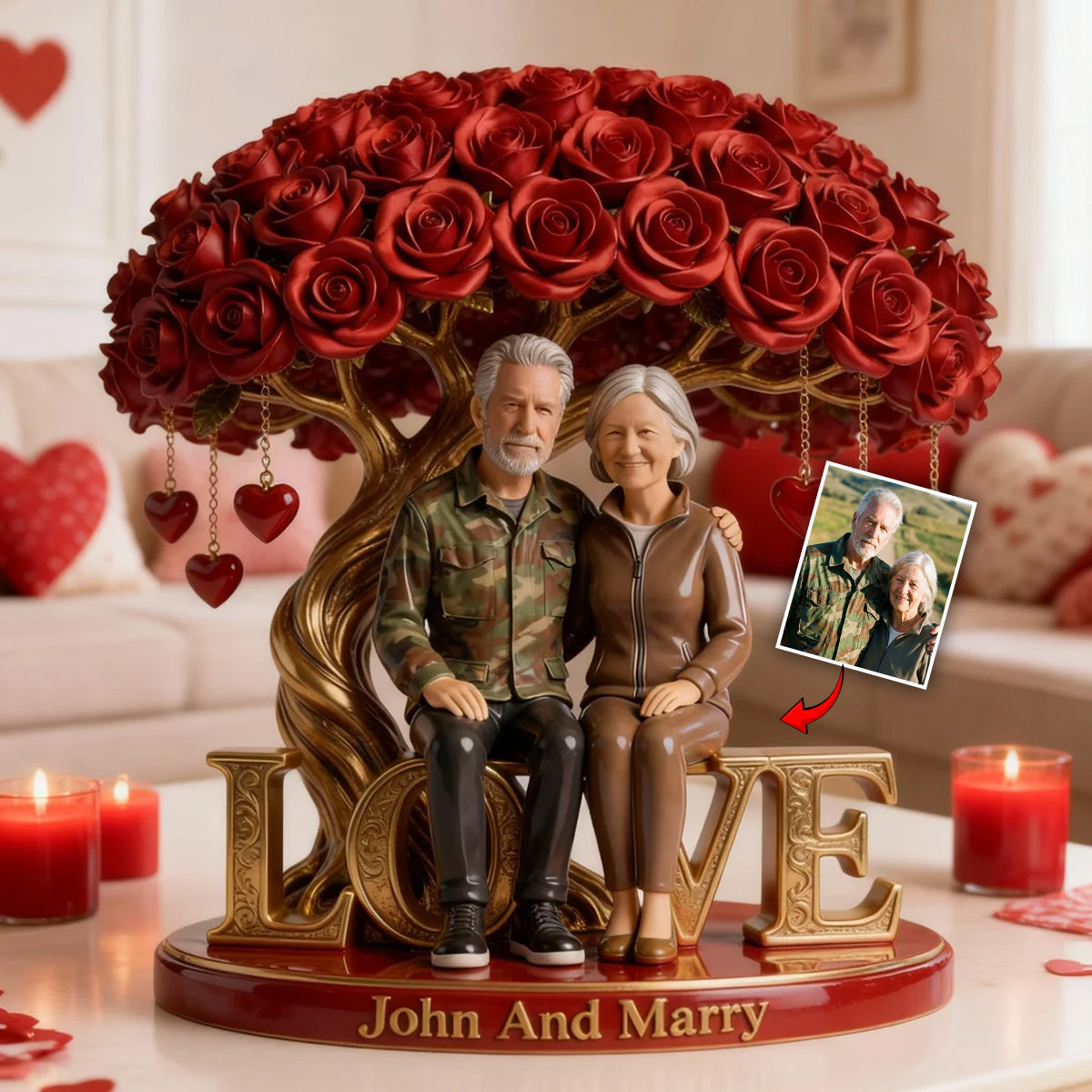 Old Coupe Gift - Personalized Couple Custom Shaped Acrylic Plaque