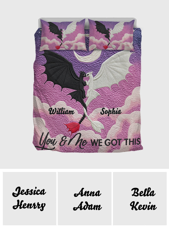 Couple Dragon You And Me - Personalized Bedding Set