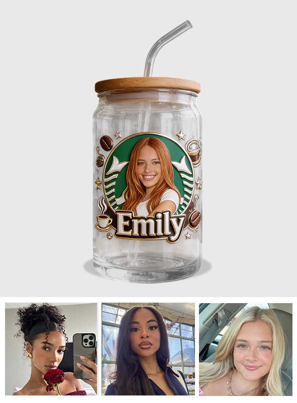 Love Coffee - Personalized Coffee Can Glass