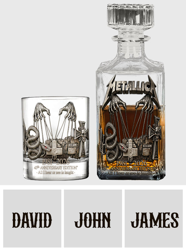 All I Hear Or See Is Laughter - Personalized Music Band Whiskey Decanter Set
