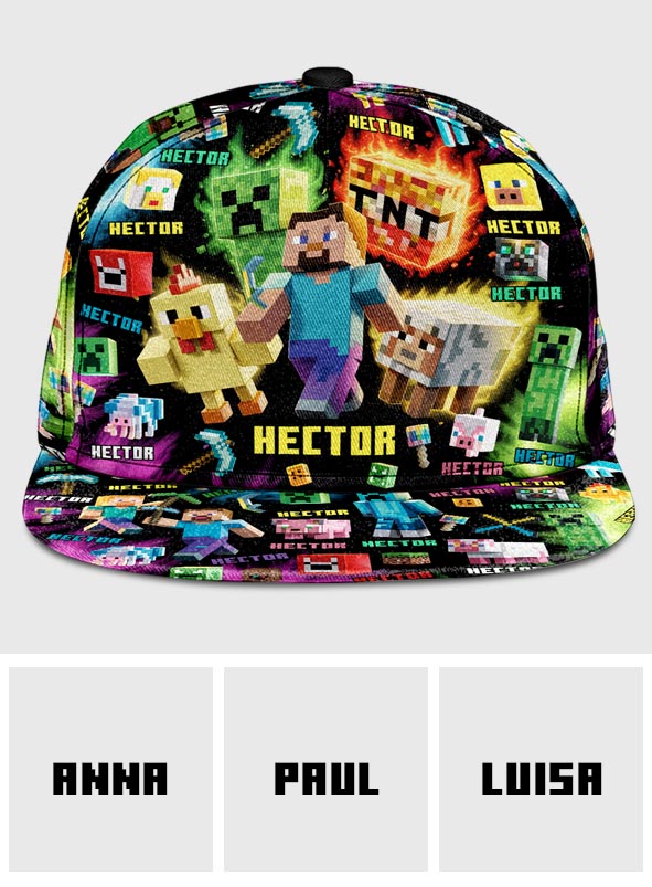 Fun Block World - Personalized Block World Snapback