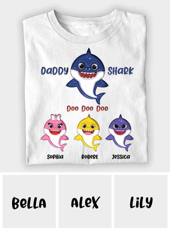 Shark Family, Father's Day Funny Gift - Personalized Father T-shirt And Hoodie