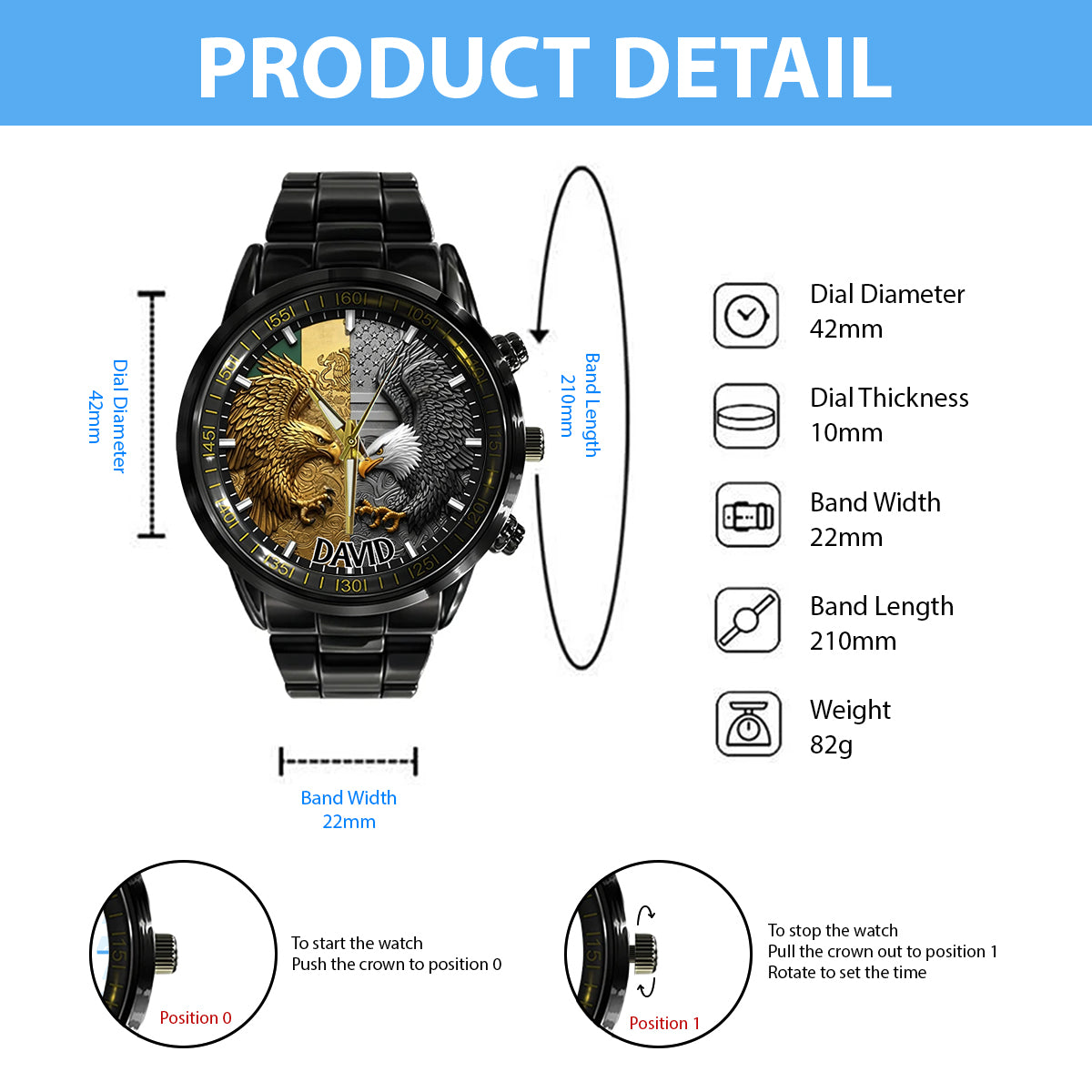 My Roots, My Timepiece - Personalized Expats Hand Watch